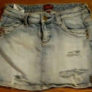 Denim mini skirt
